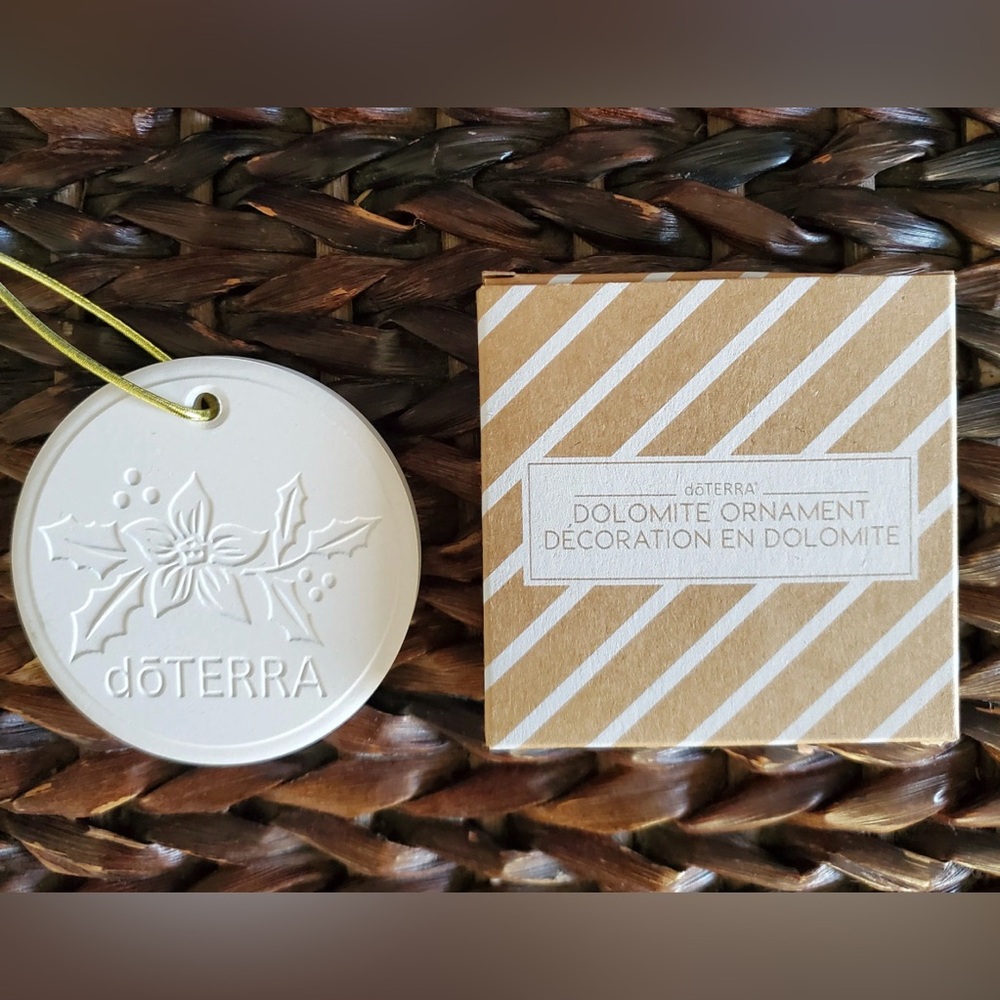doTERRA White Dolomite Holiday Ornament